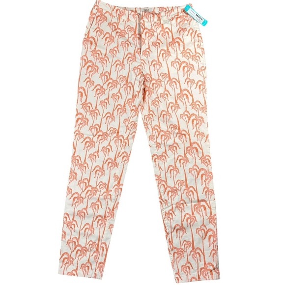 Scotch & Soda Slim Fit Chino Bell,  Palm Tree Print,‎ Size 27/32 in Pink Size 4 - Picture 1 of 10